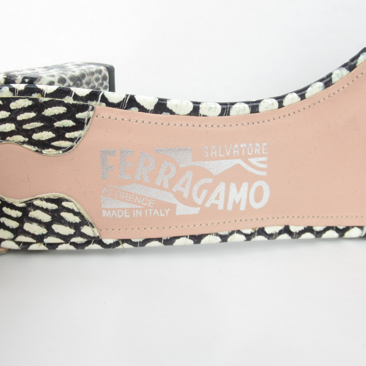 Salvatore Ferragamo Snake Print Sandals