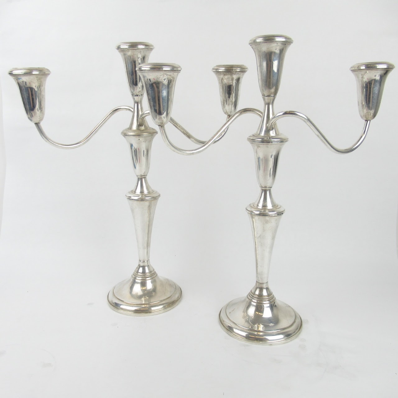 Sterling Silver Reed & Barton Weighted Candelabra Pair