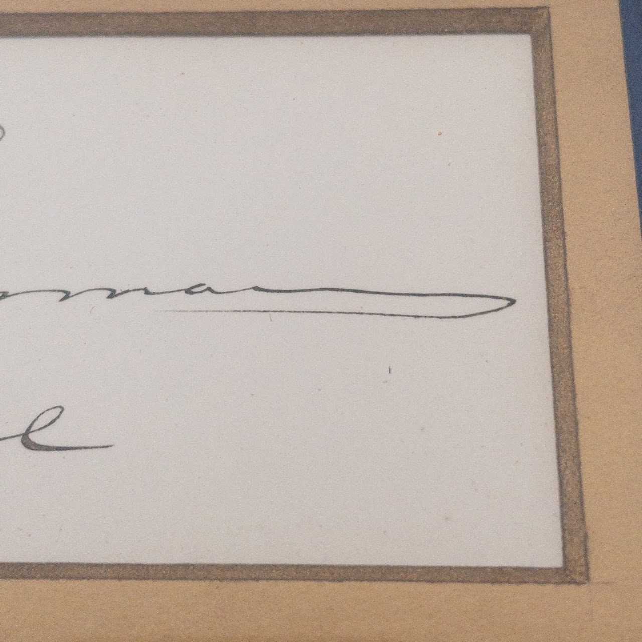 General William Tecumseh Sherman Signature and Etching