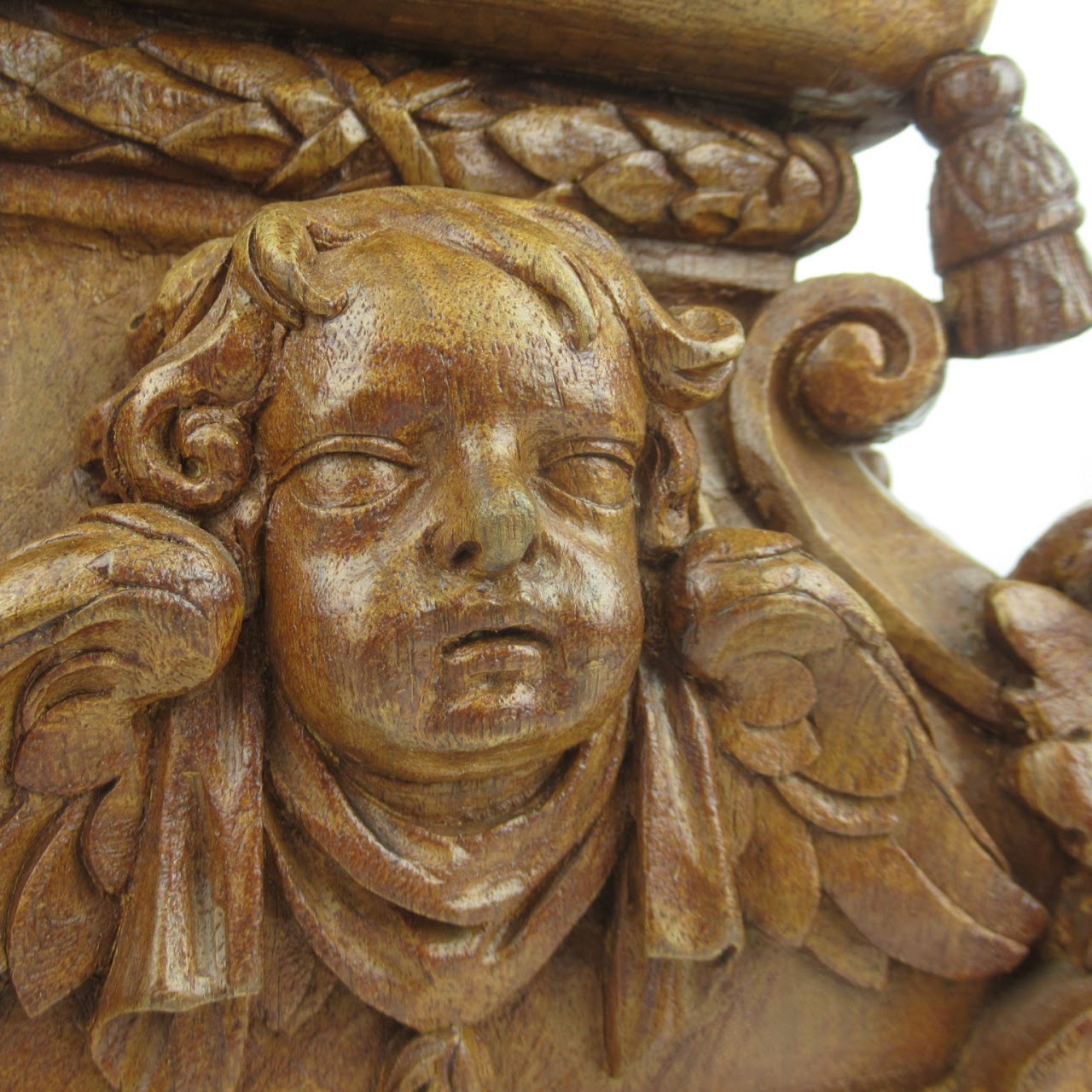 Carved Cherub Pedestal