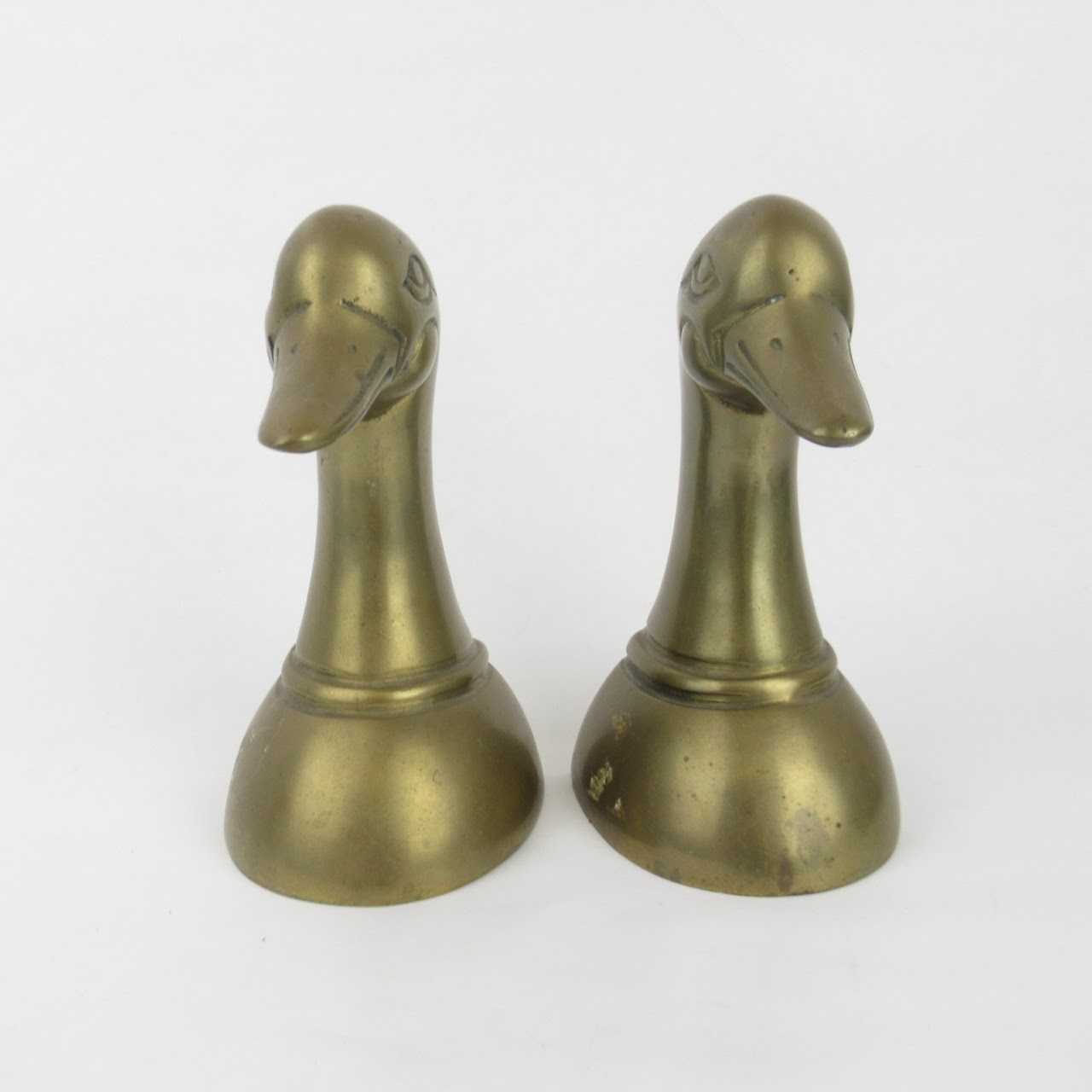 Brass Duck Bookends Pair