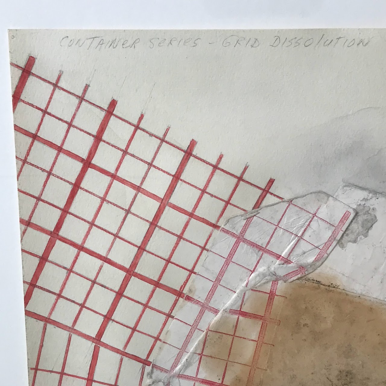Susan Smith Signed 'Grid Dissolution' Mixed Media Painting