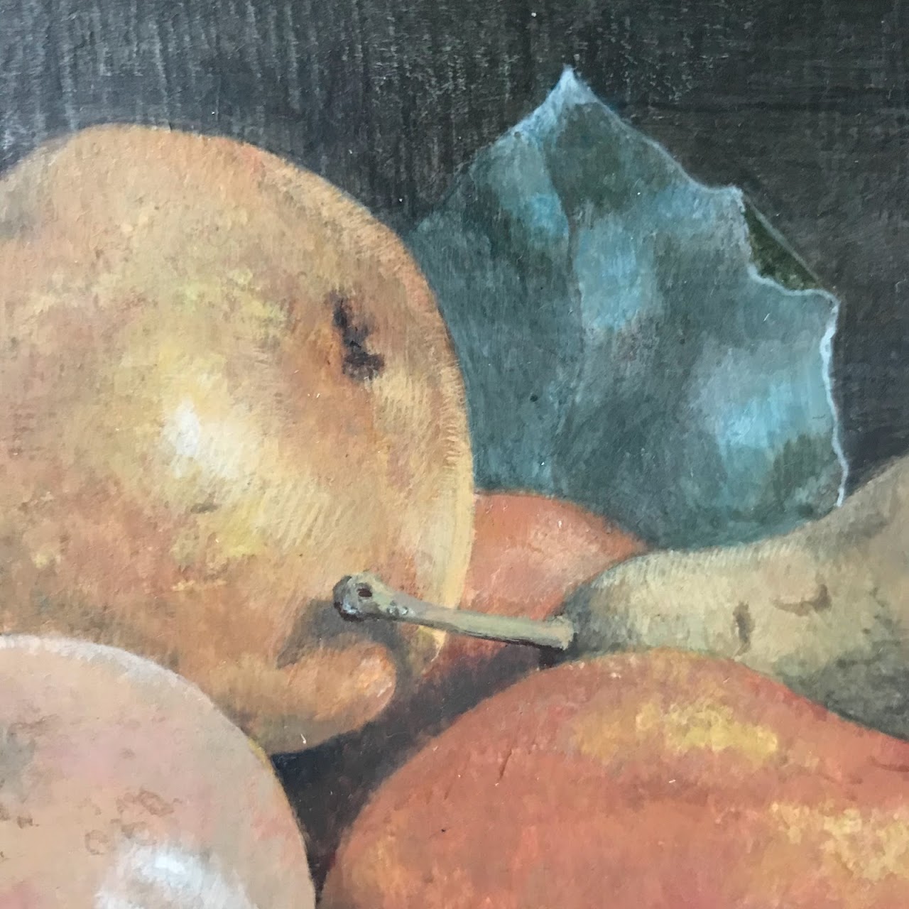 Still Life with Pears Signed OilPainting