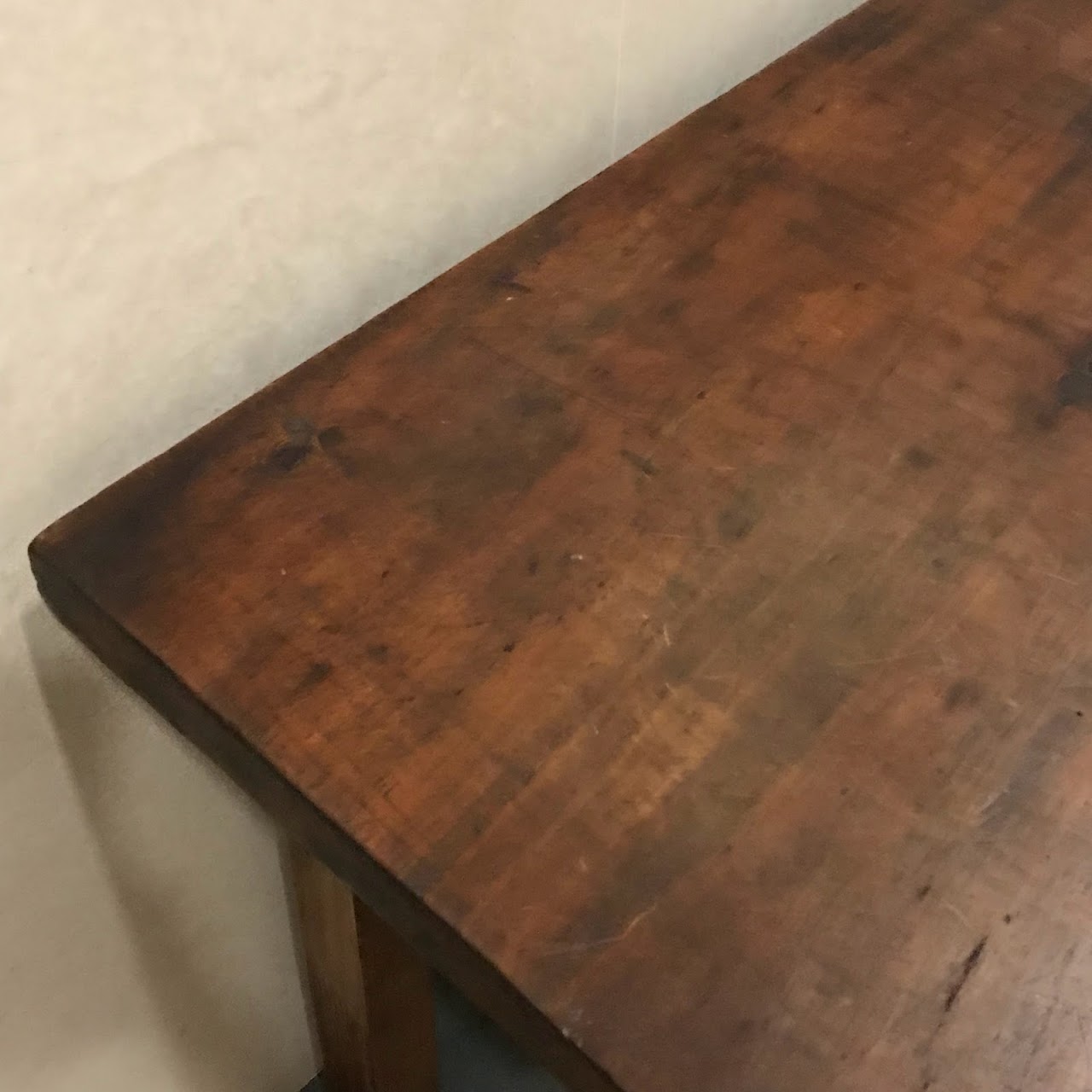 Primitive Hand-Carved Entry Table