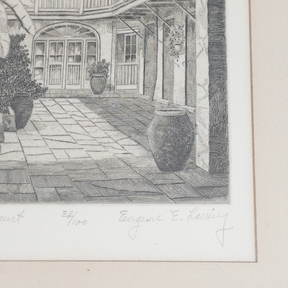 Eugene E. Loving Signed Etching