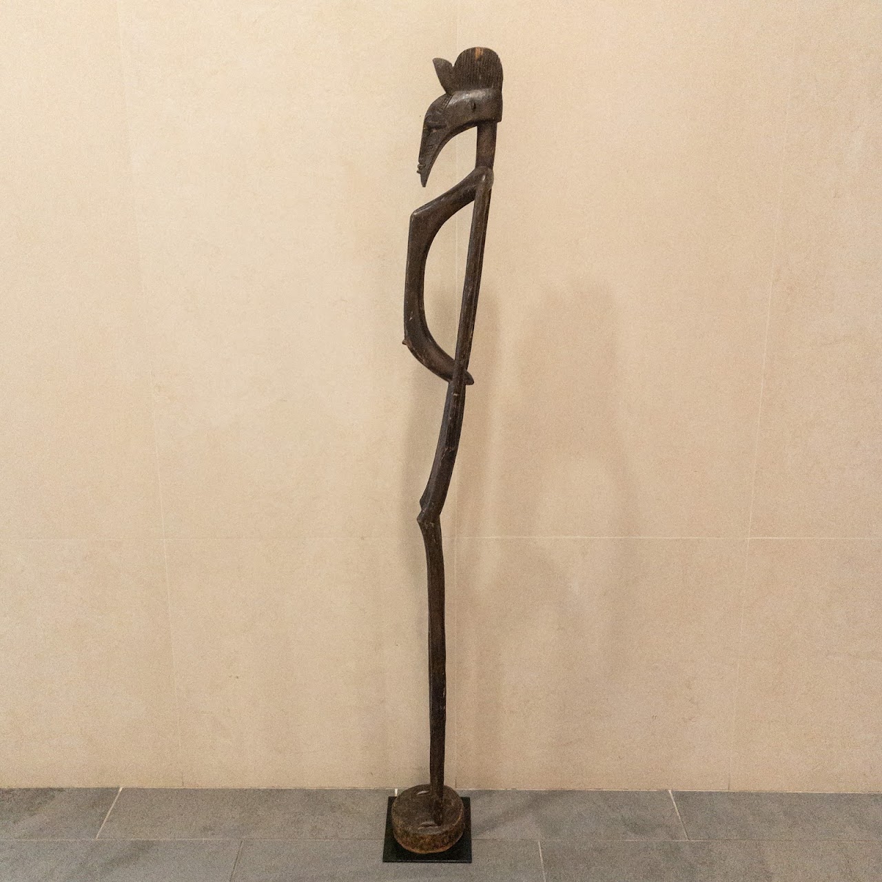 Senufo Carved Tall Figural Sculpture