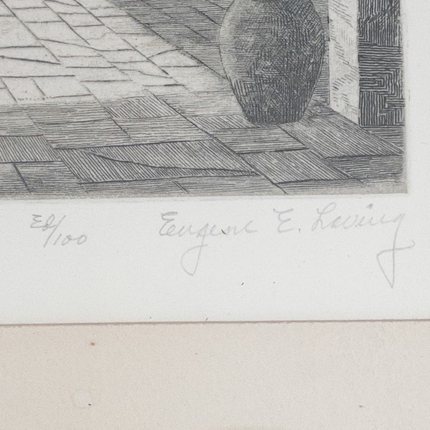 Eugene E. Loving Signed Etching