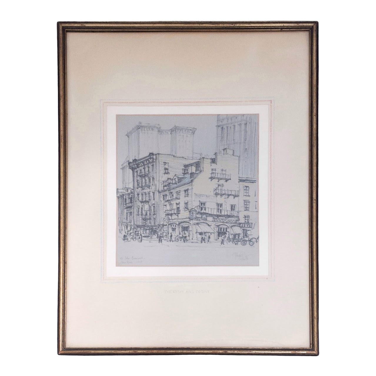 Jules Andre Smith Signed Charcoal & Pencil Drawing, 1915