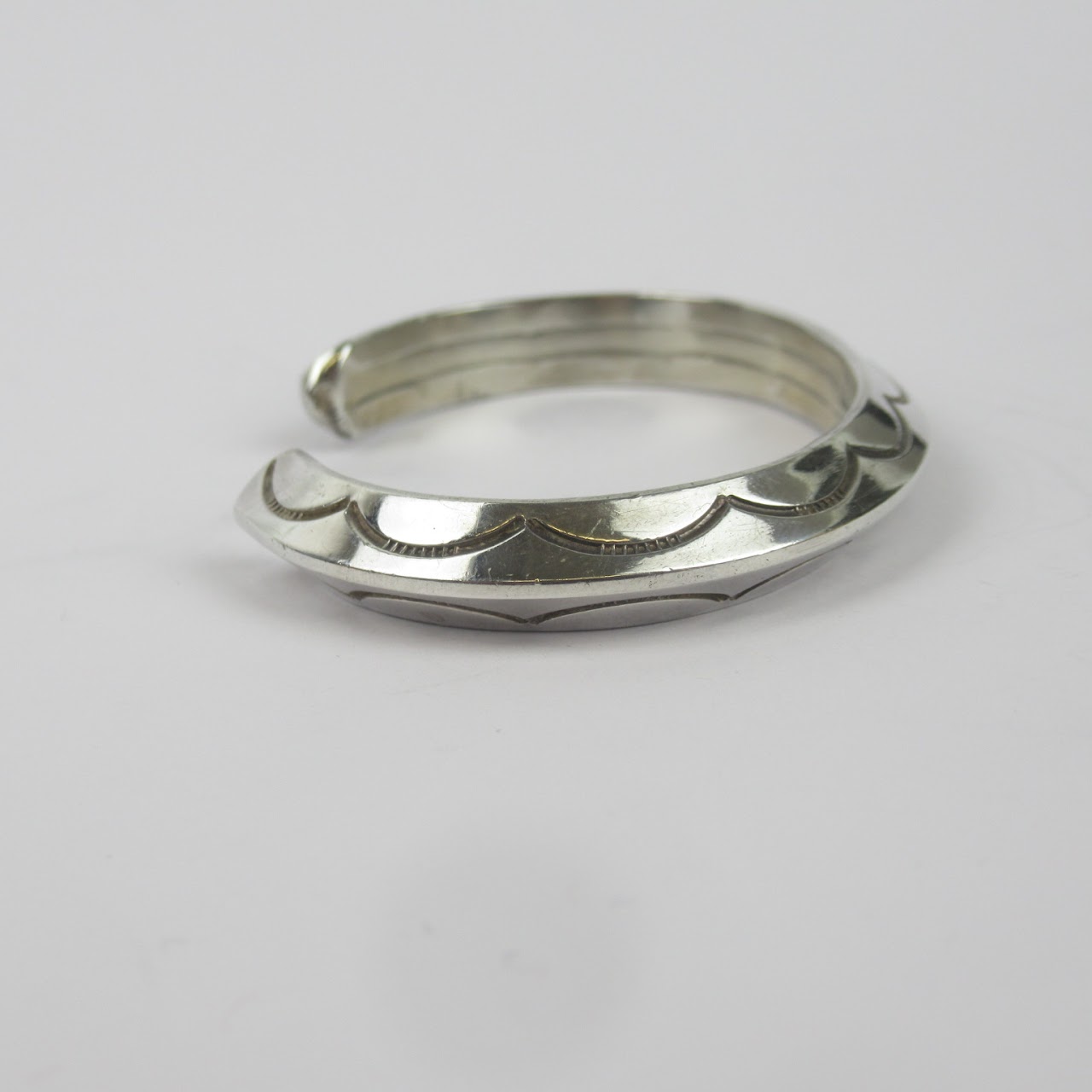 Sterling Silver Navajo Engraved Cuff