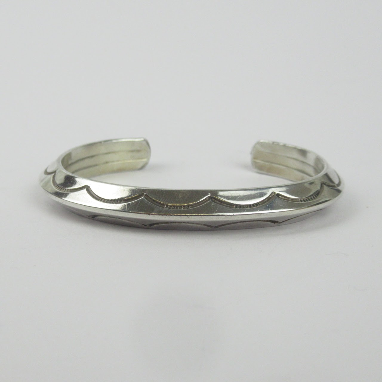 Sterling Silver Navajo Engraved Cuff