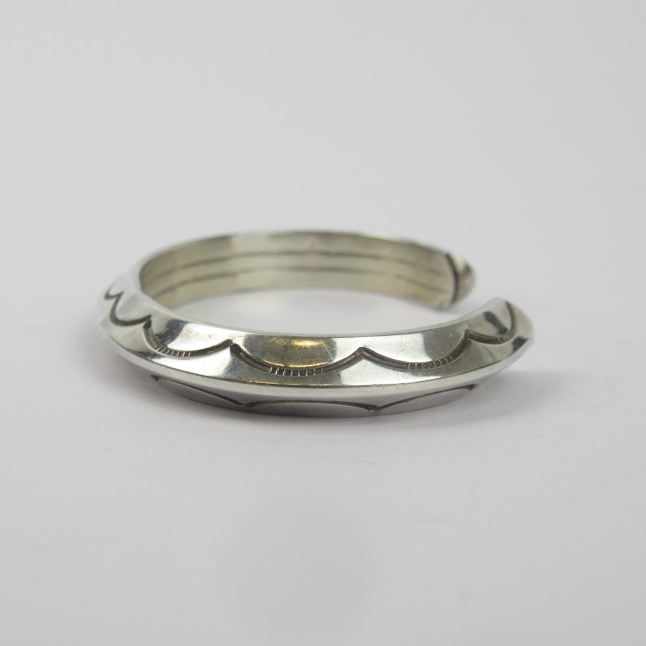 Sterling Silver Navajo Engraved Cuff