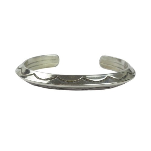 Sterling Silver Navajo Engraved Cuff