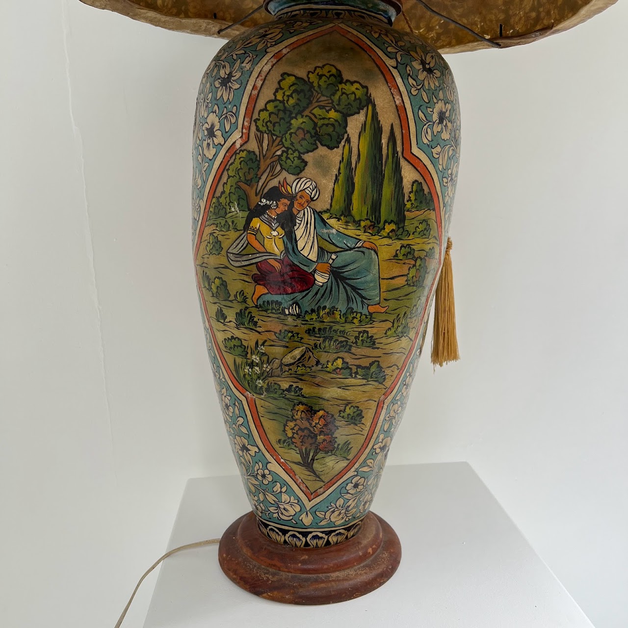 Hand-Painted Vellum Lamp