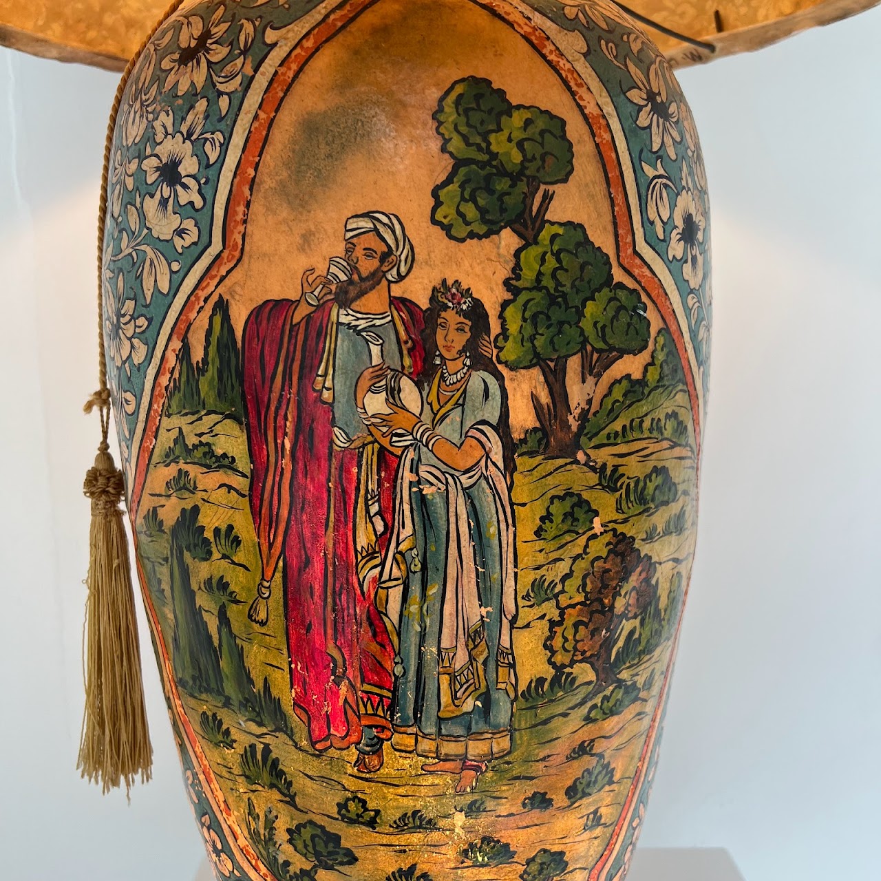 Hand-Painted Vellum Lamp