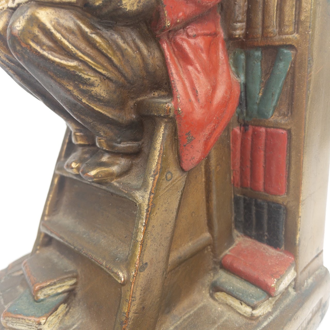 Armor Bronze SIGNED Vintage Bookends Pair