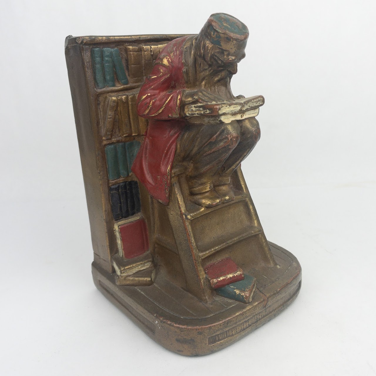 Armor Bronze SIGNED Vintage Bookends Pair