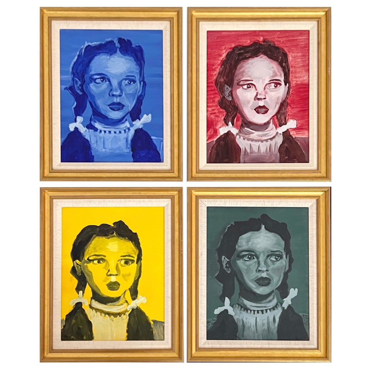 Judy Garland 'Dorothy' Signed Oil Painting Quartet