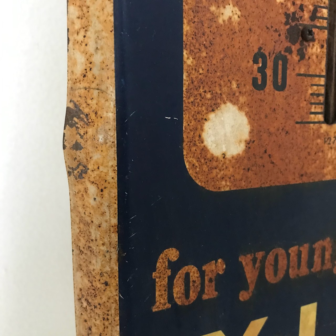 Ex-Lax Enameled Steel Advertising Thermometer