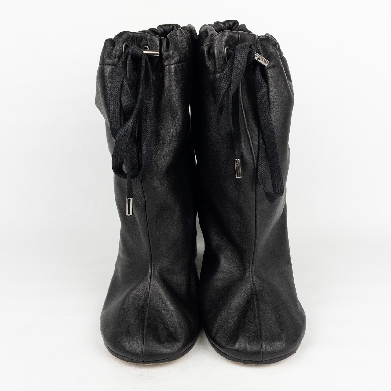 Maison Martin Margiela Leather Drawstring Boots