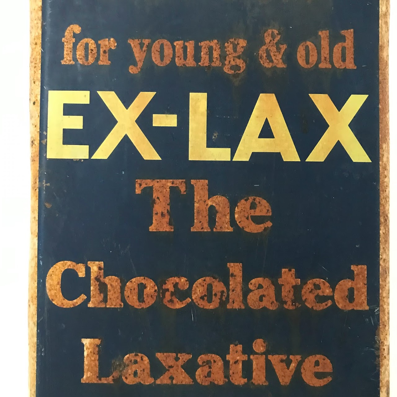 Ex-Lax Enameled Steel Advertising Thermometer