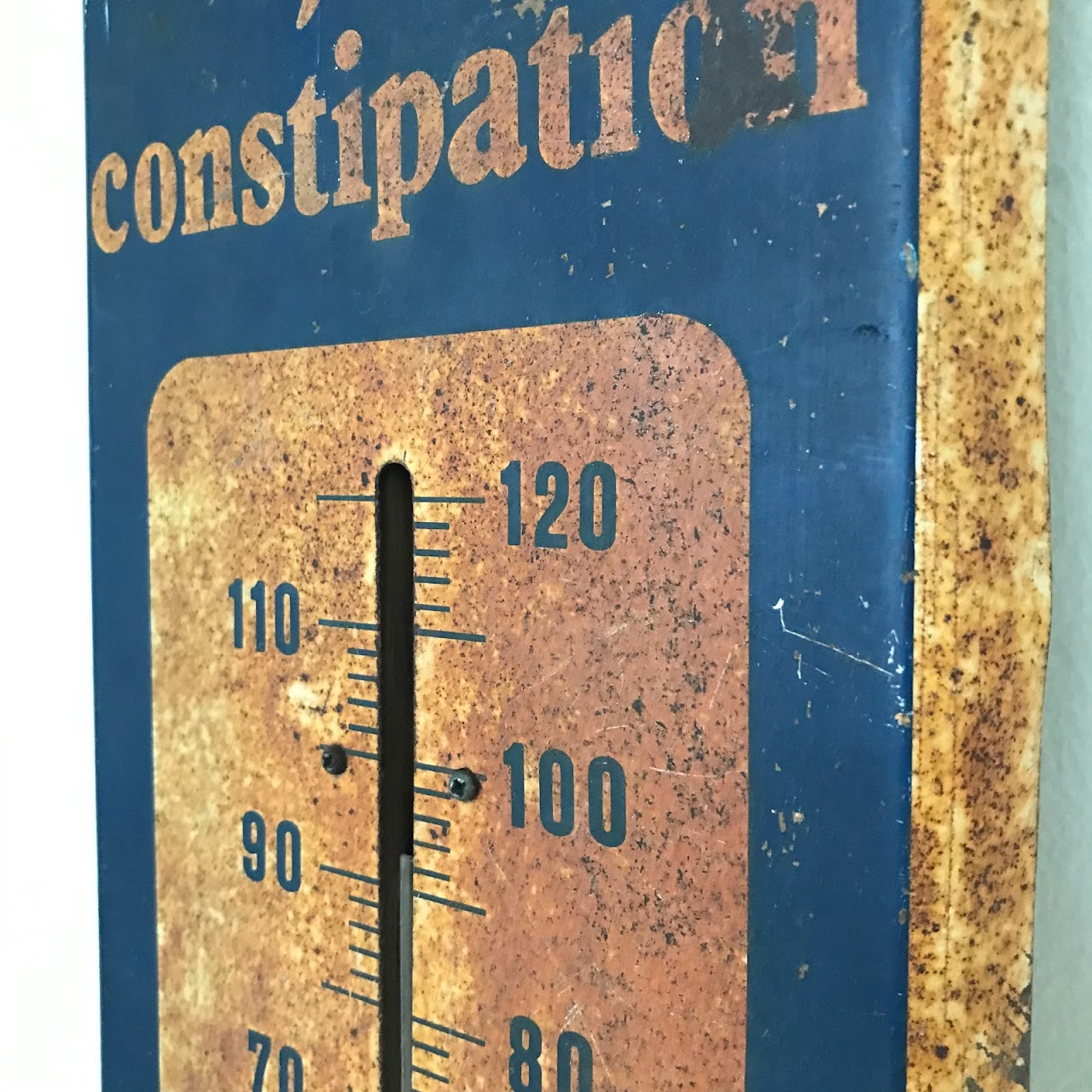 Ex-Lax Enameled Steel Advertising Thermometer