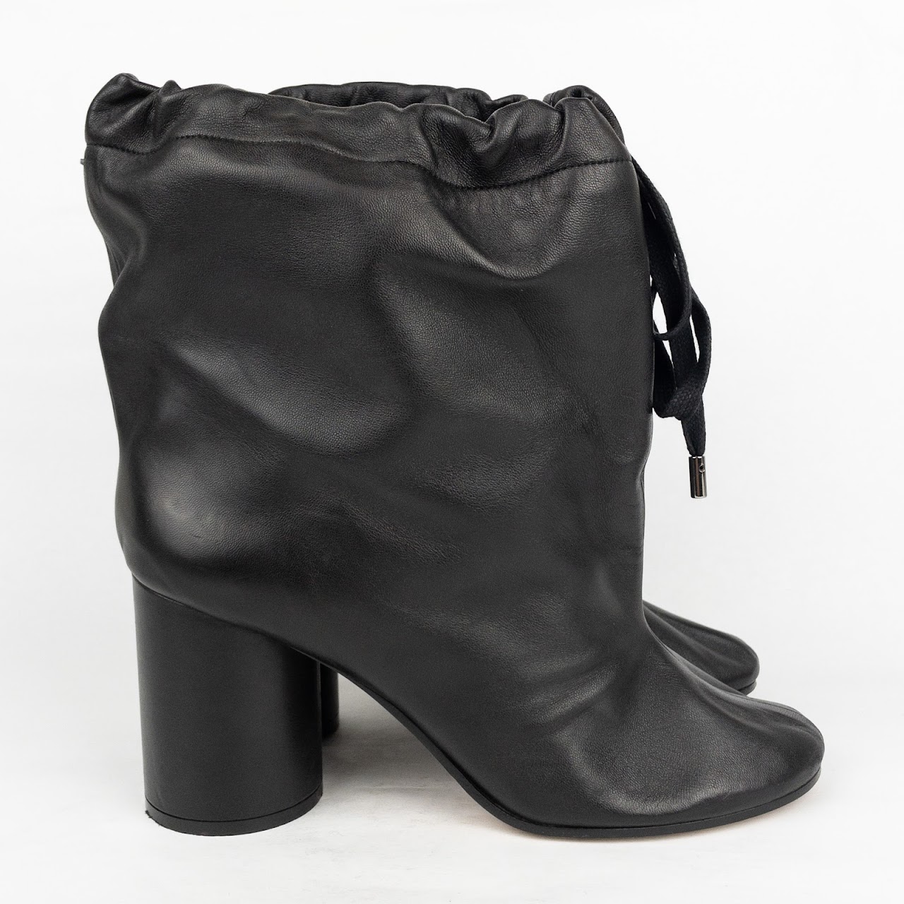 Maison Martin Margiela Leather Drawstring Boots