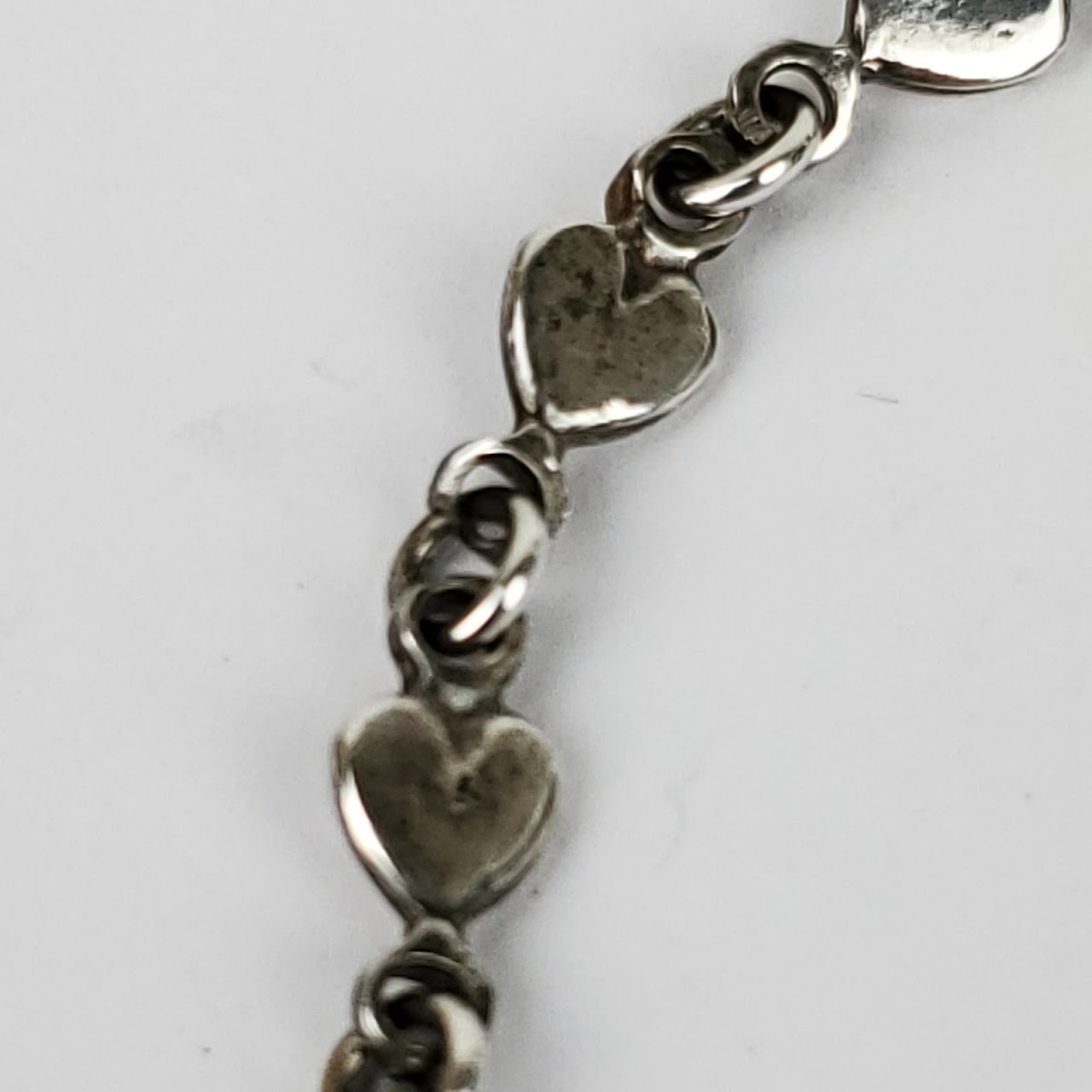 Sterling Silver Heart Link Bracelet