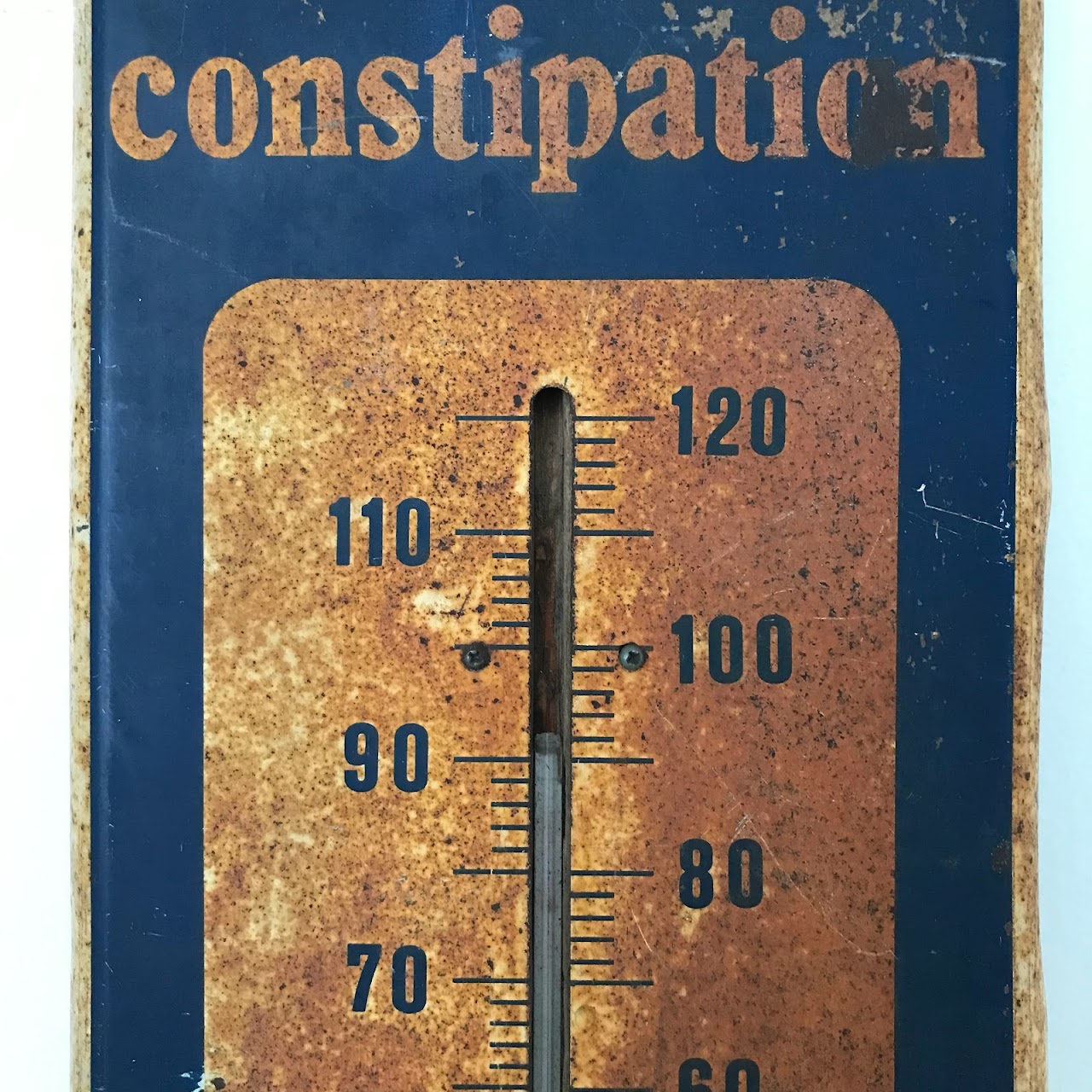 Ex-Lax Enameled Steel Advertising Thermometer