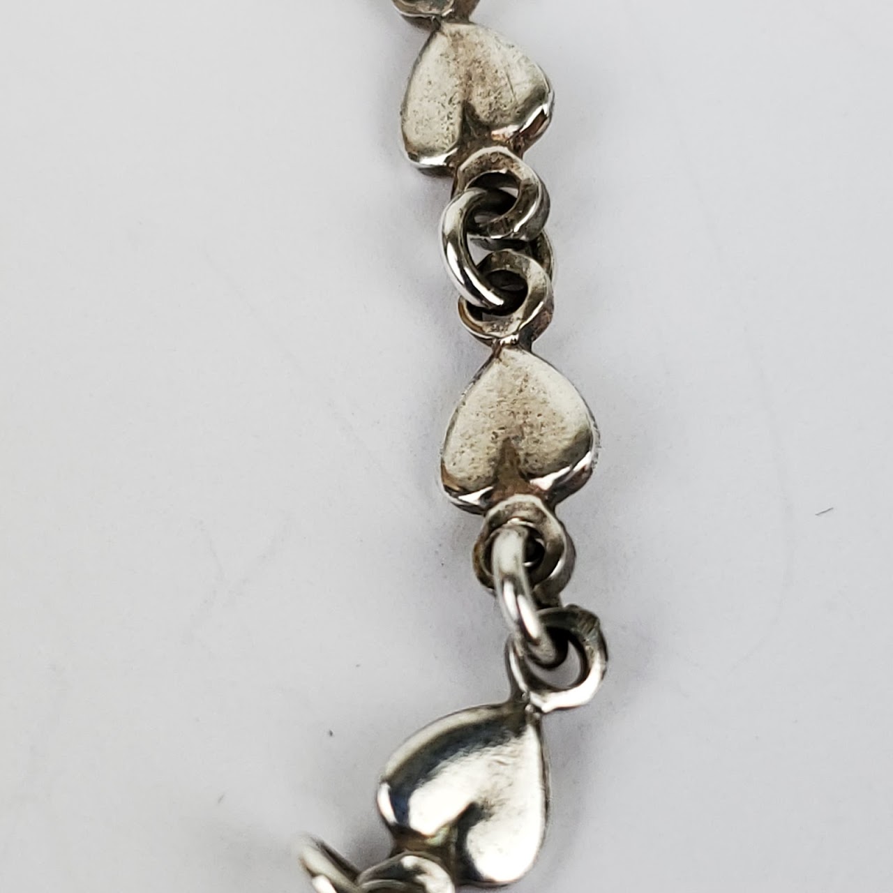 Sterling Silver Heart Link Bracelet