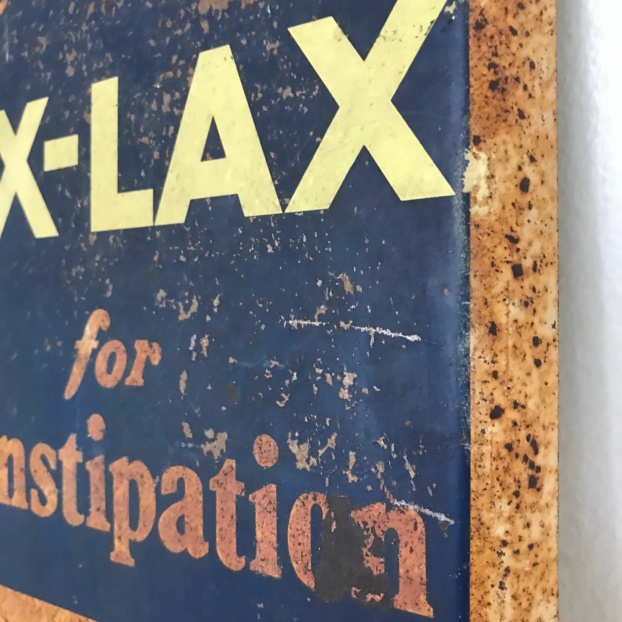 Ex-Lax Enameled Steel Advertising Thermometer