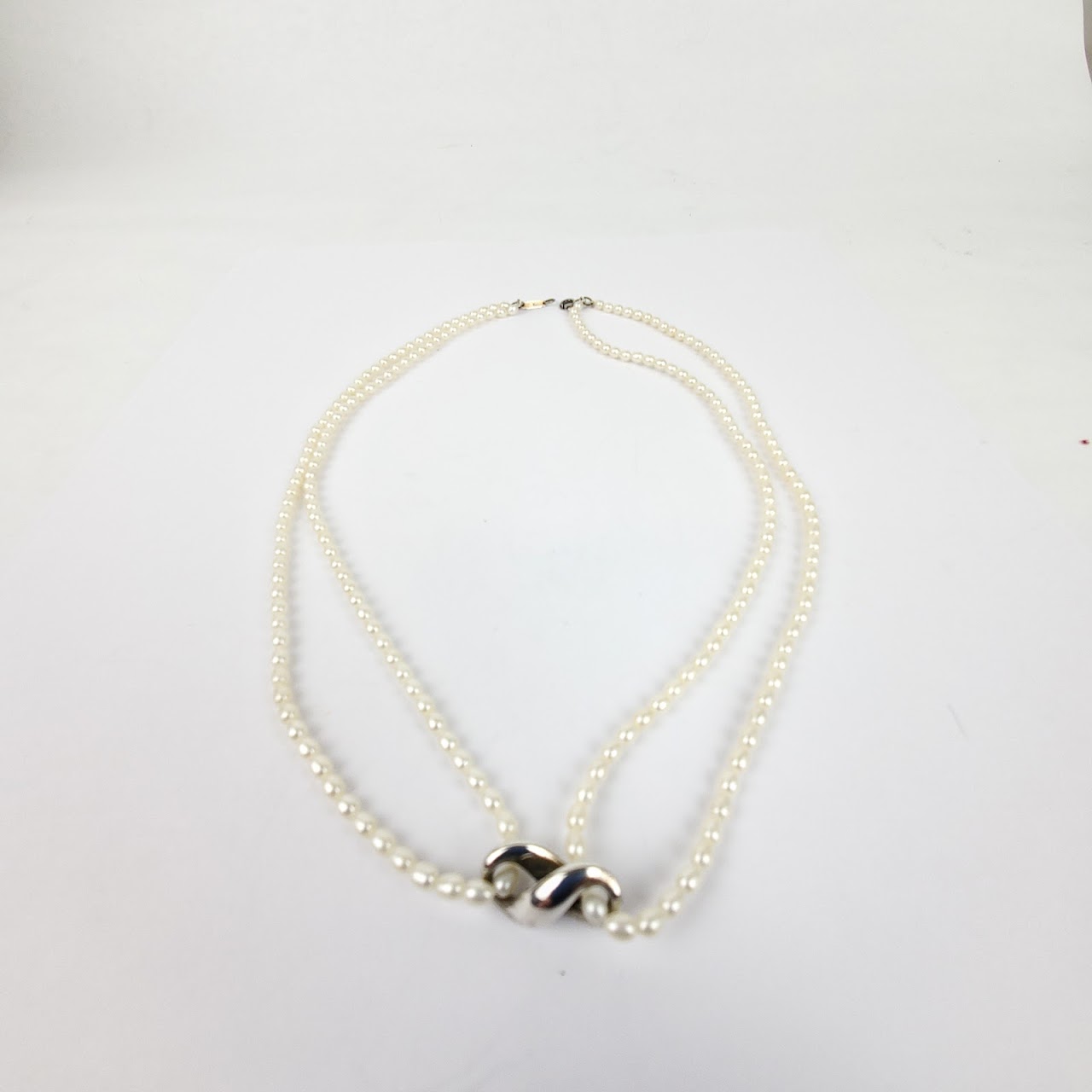 Tiffany & Co. Sterling Silver & Pearl Necklace