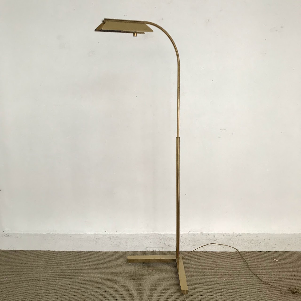 Mid Century Modern Casella Lighting Brass Floor Lamp