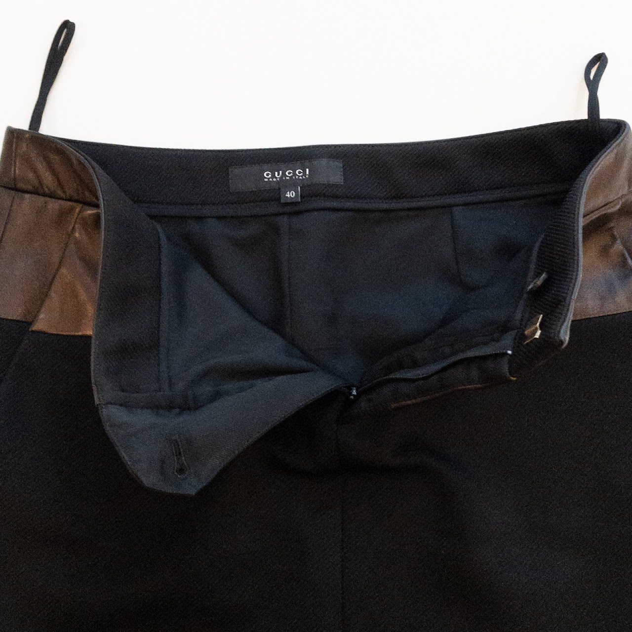 Gucci Metallic Leather Waist Mini Skirt