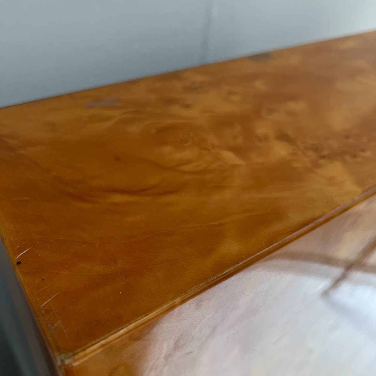 Modernist Style Birdseye Maple Cocktail Table