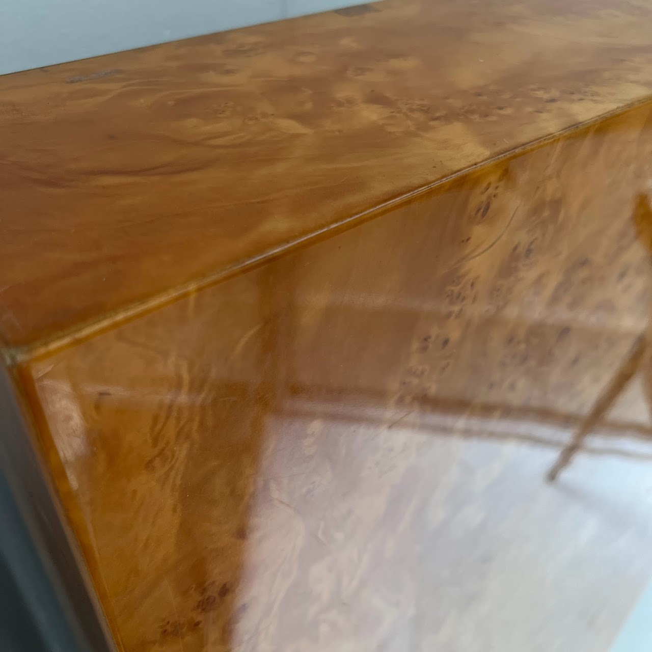 Modernist Style Birdseye Maple Cocktail Table