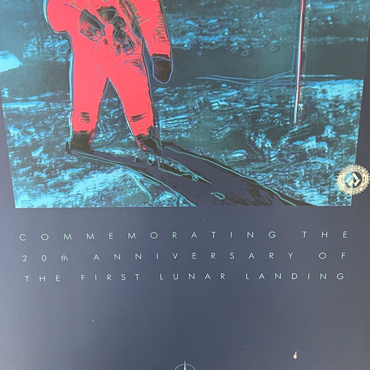 Andy Warhol 'Moonwalk' Lunar Landing 20th Anniversary Poster