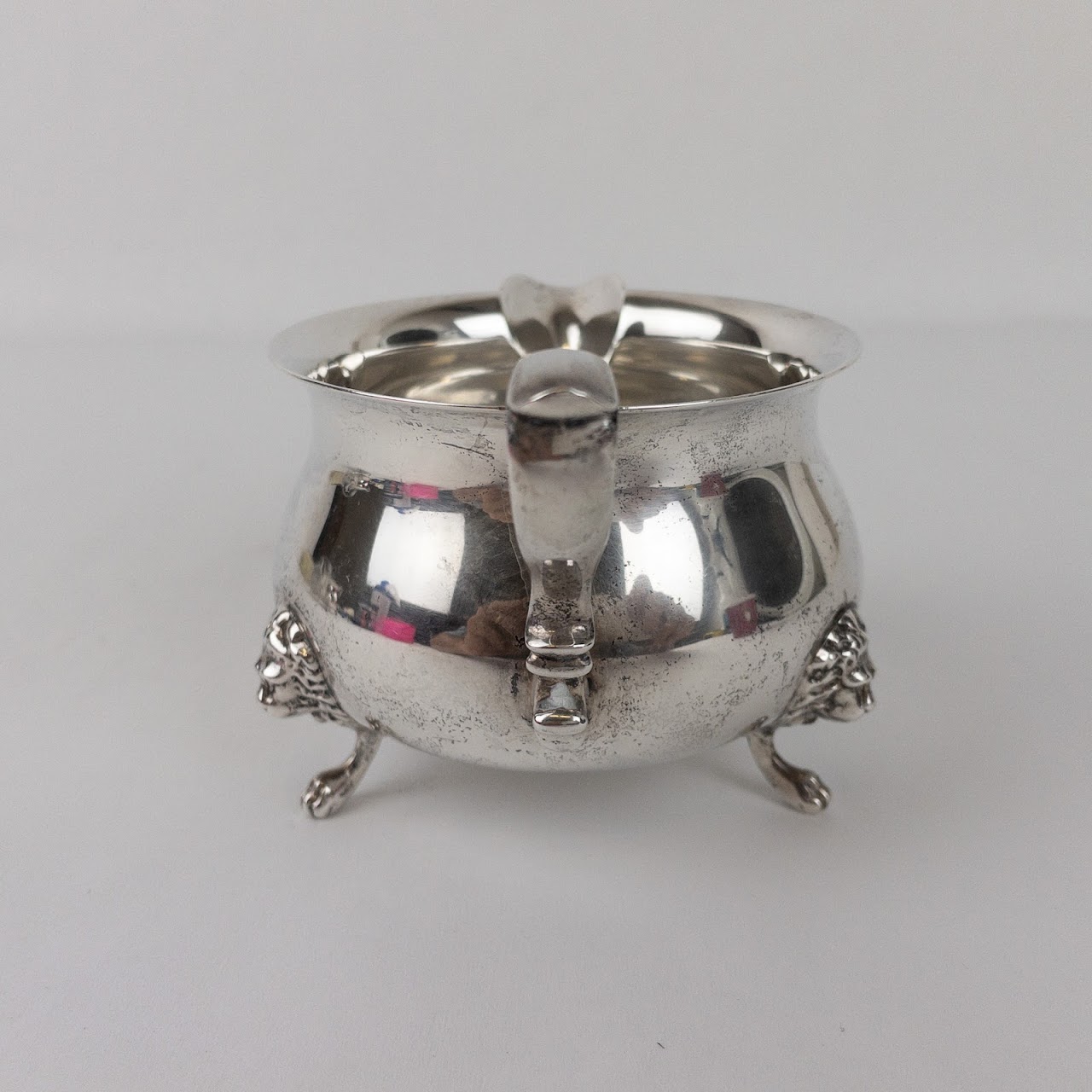 Sterling Silver Poole 'Georgian' Sugar Bowl & Creamer