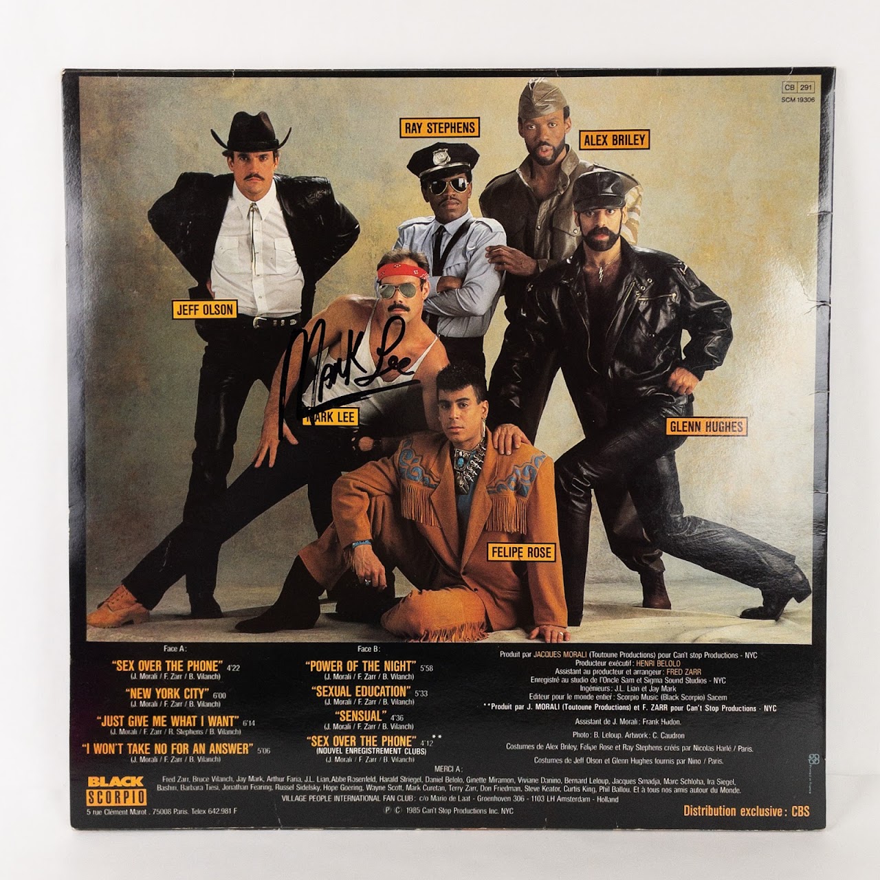 The Village People Mark Lee Autographed LP