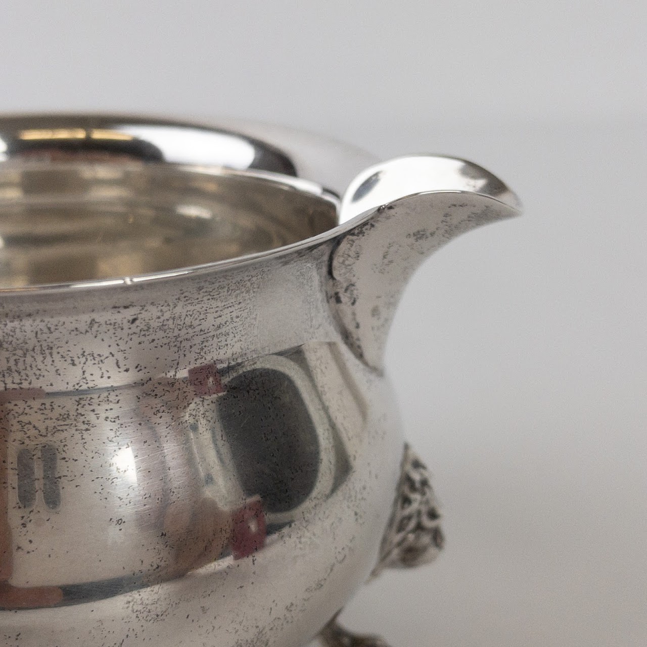 Sterling Silver Poole 'Georgian' Sugar Bowl & Creamer