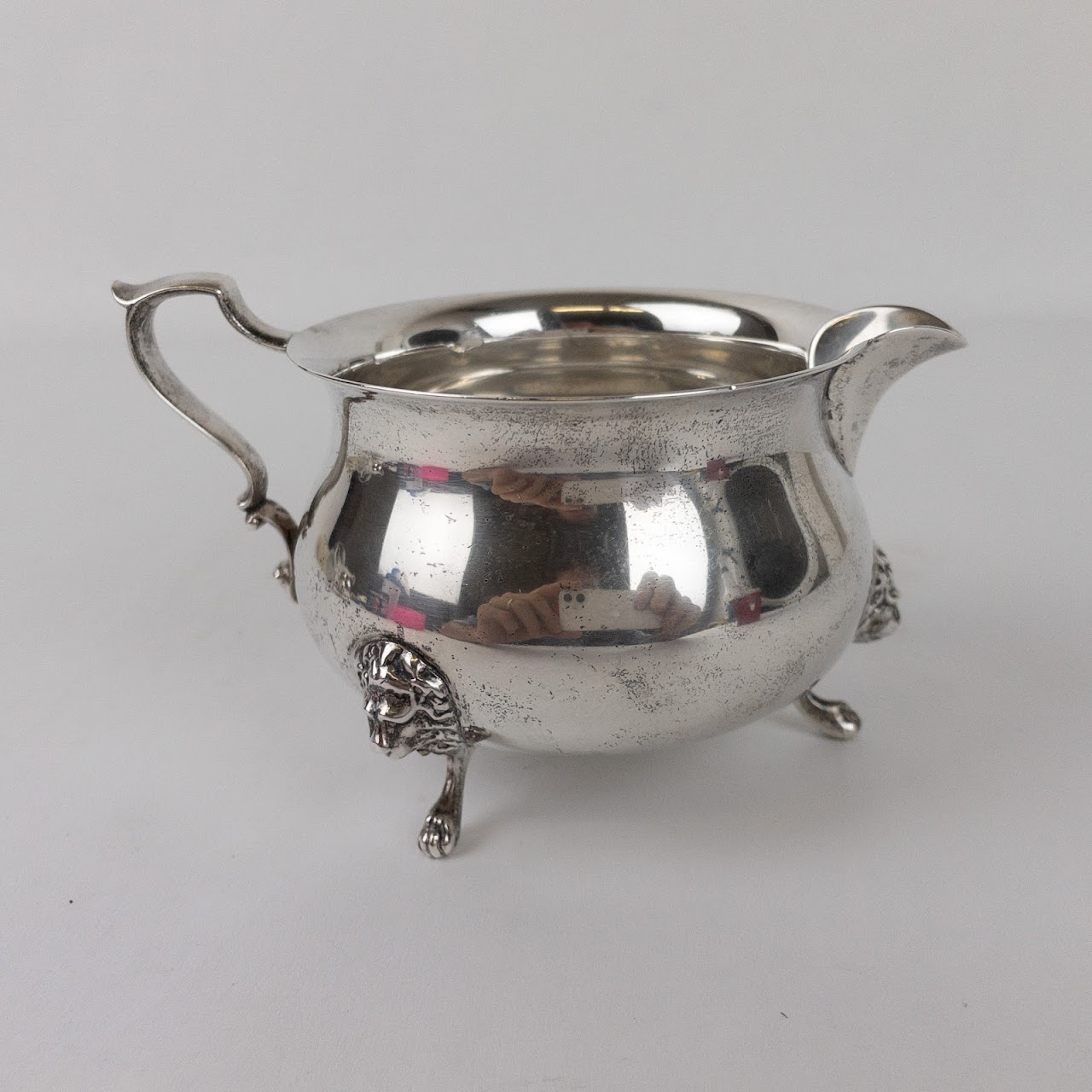 Sterling Silver Poole 'Georgian' Sugar Bowl & Creamer