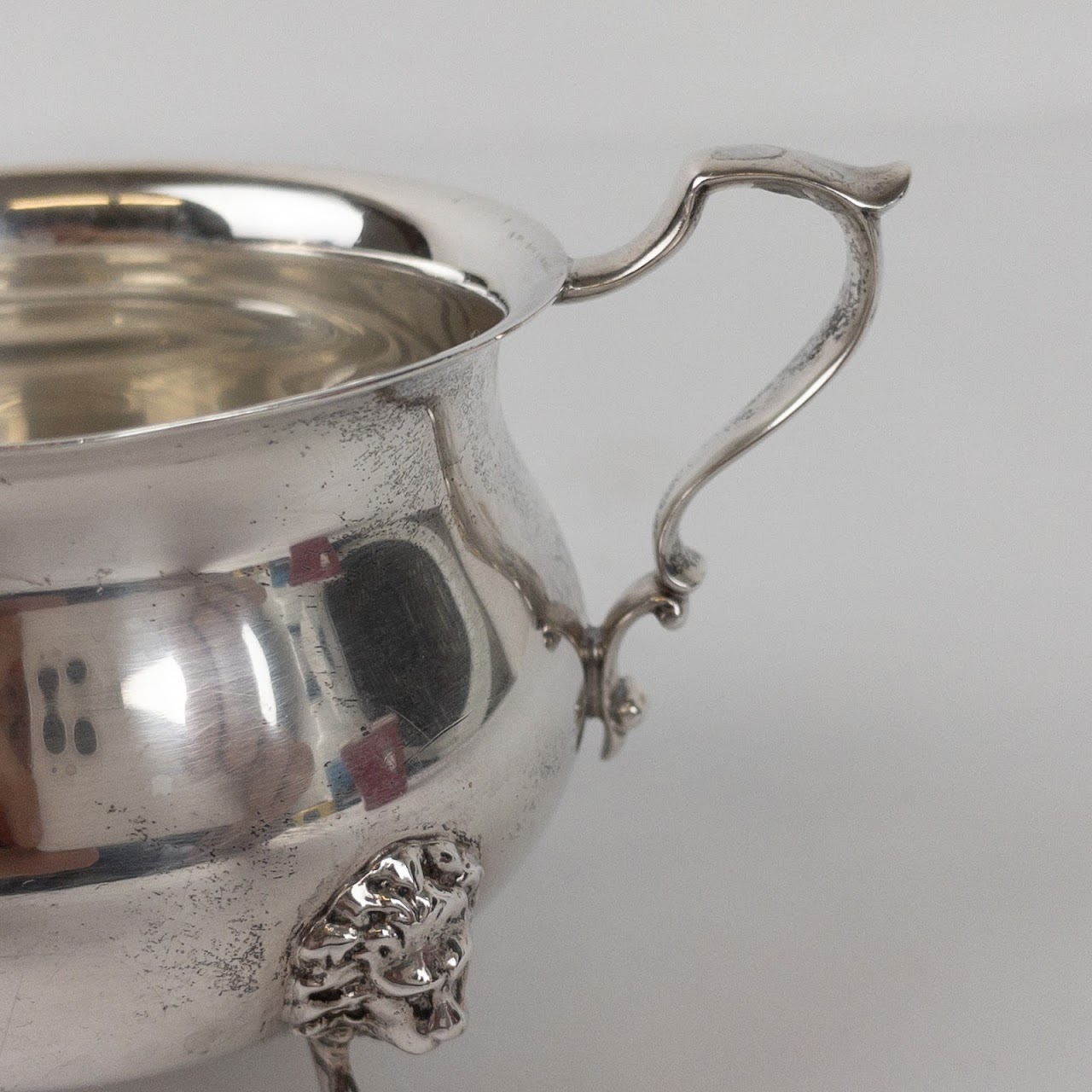 Sterling Silver Poole 'Georgian' Sugar Bowl & Creamer