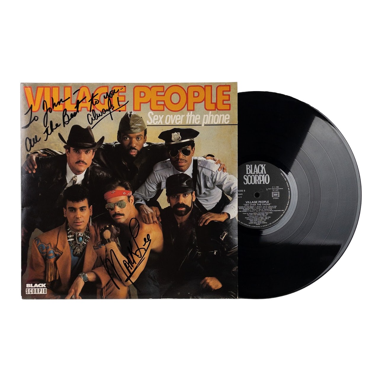 The Village People Mark Lee Autographed LP