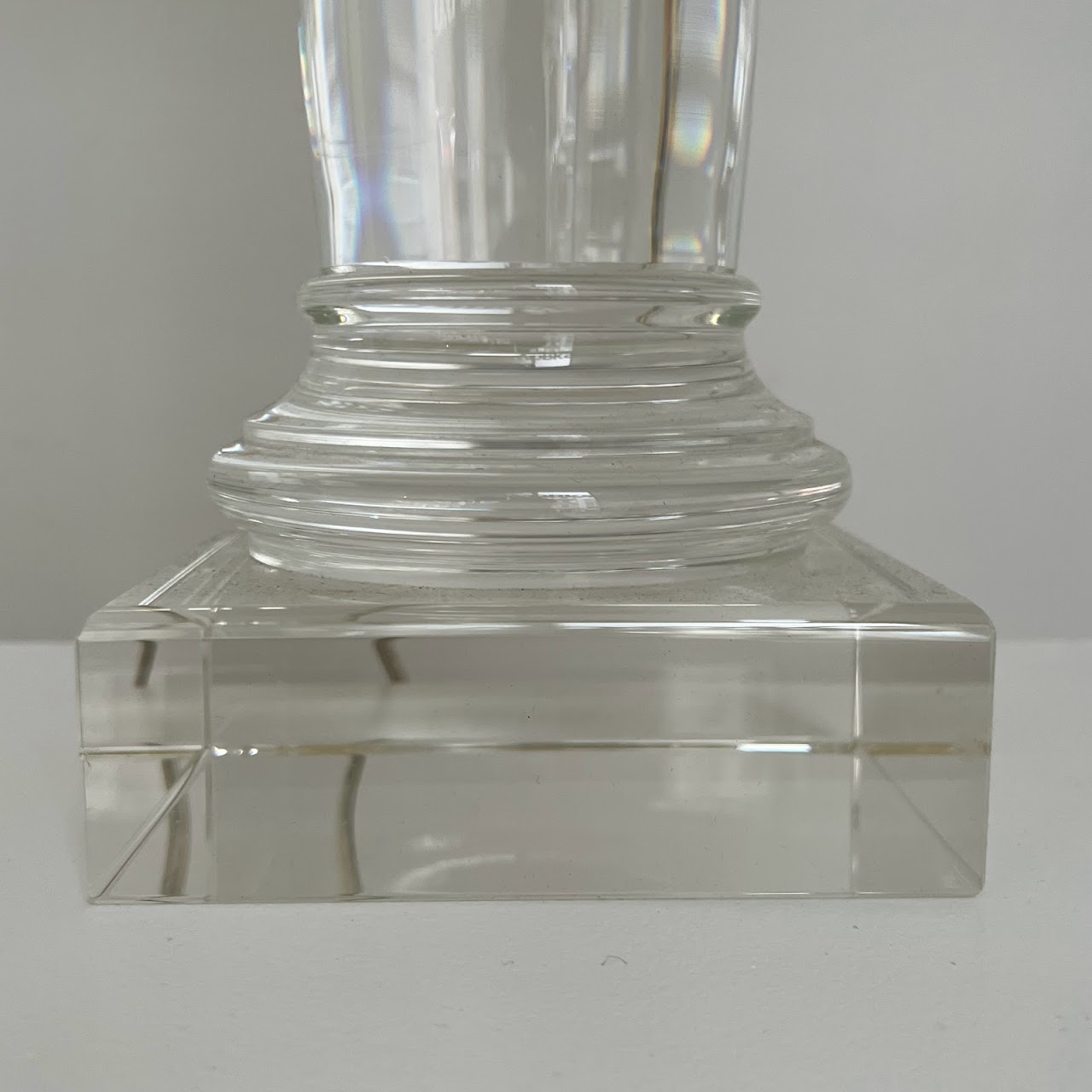 Restoration Hardware Crystal Balustrade Lamp Pair