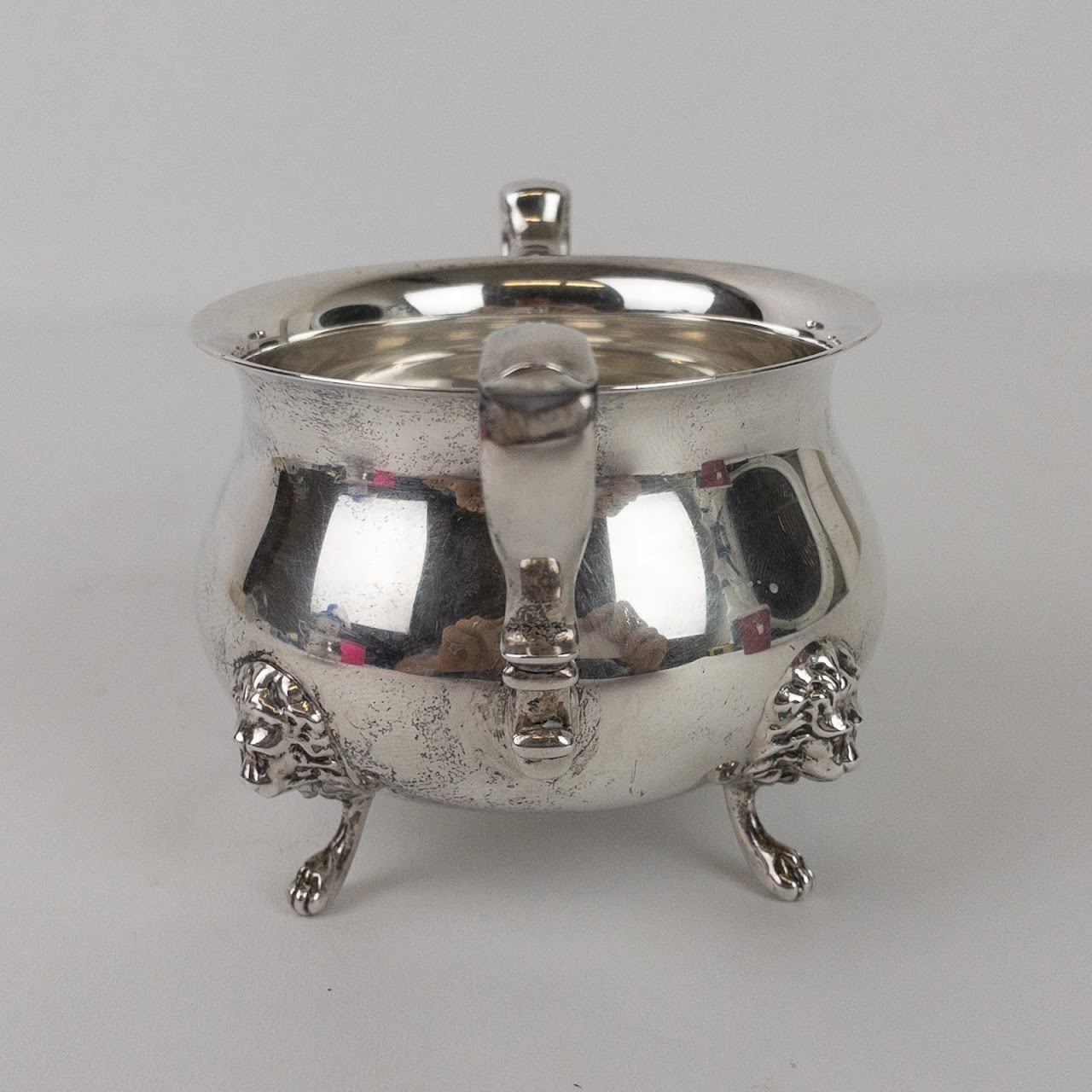 Sterling Silver Poole 'Georgian' Sugar Bowl & Creamer