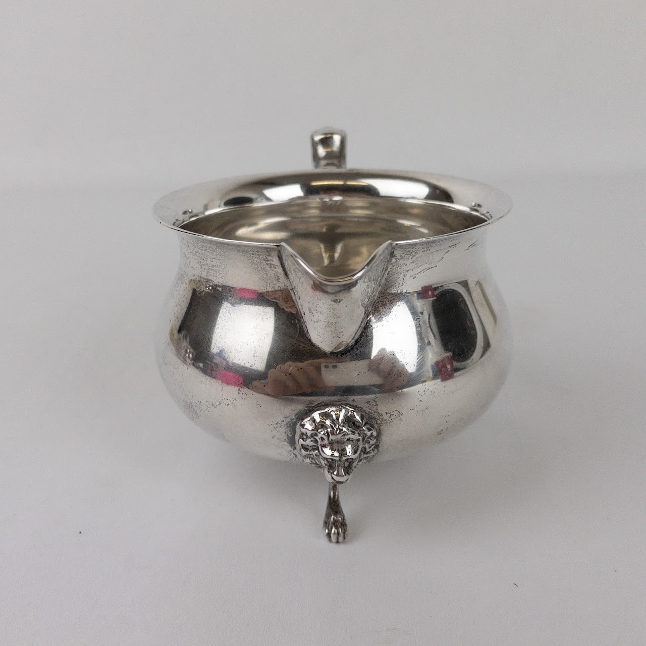 Sterling Silver Poole 'Georgian' Sugar Bowl & Creamer