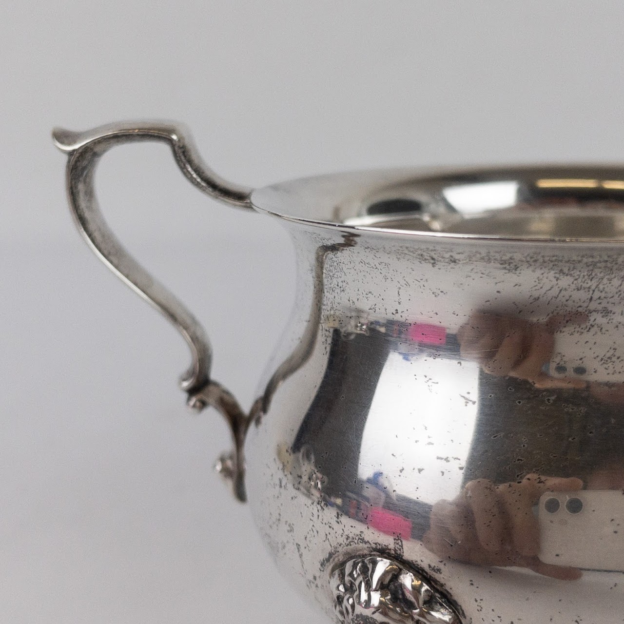 Sterling Silver Poole 'Georgian' Sugar Bowl & Creamer