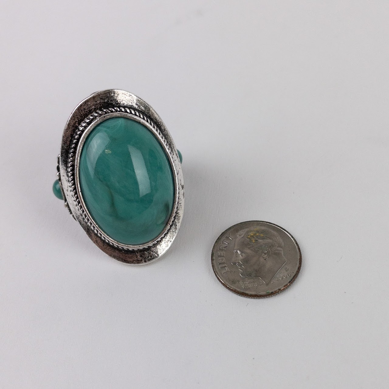 Silver & Turquoise Accent Ring