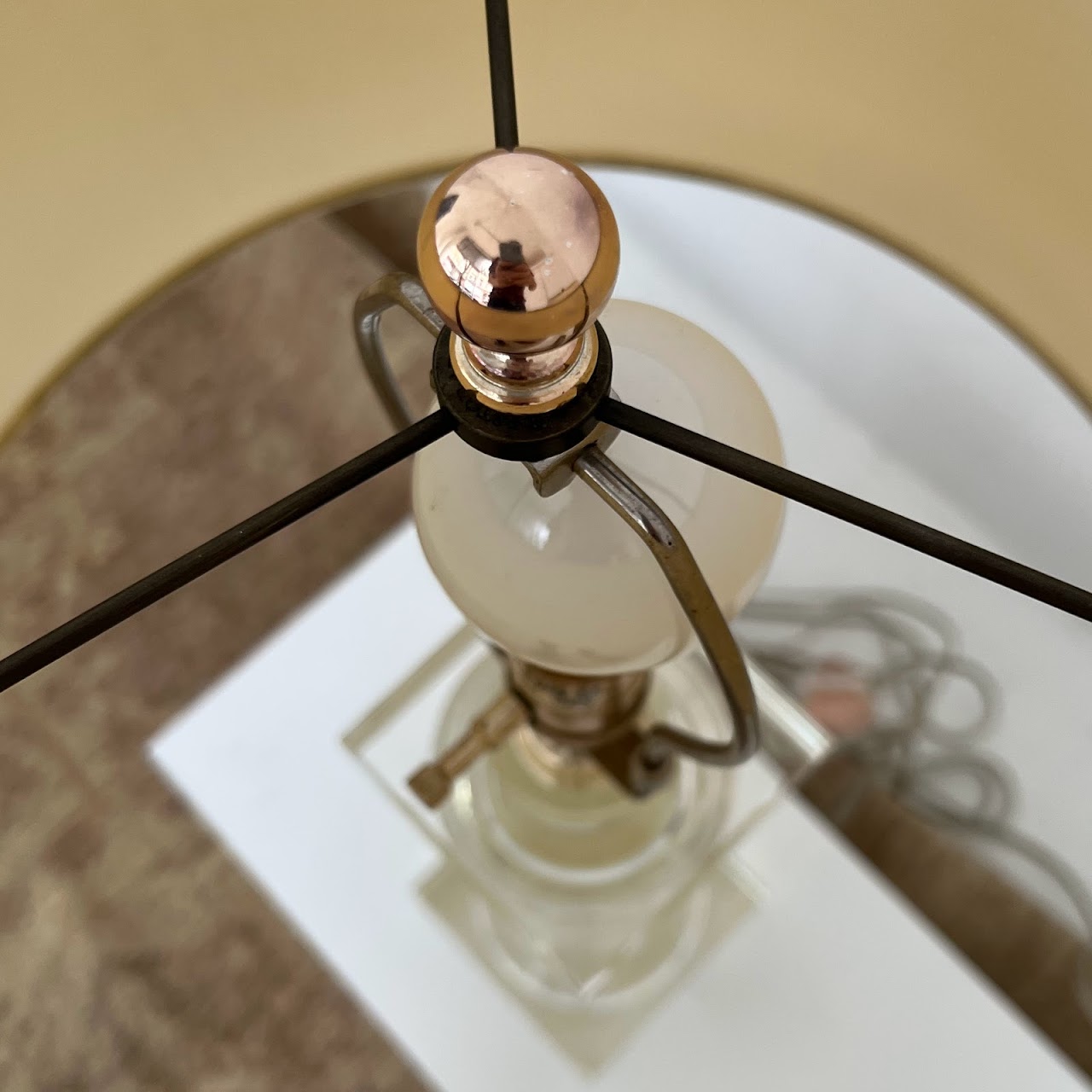 Restoration Hardware Crystal Balustrade Lamp Pair