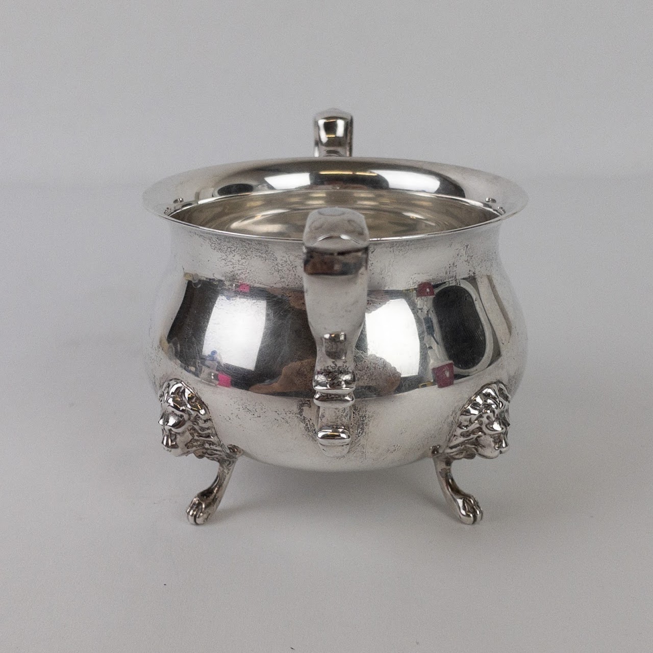 Sterling Silver Poole 'Georgian' Sugar Bowl & Creamer