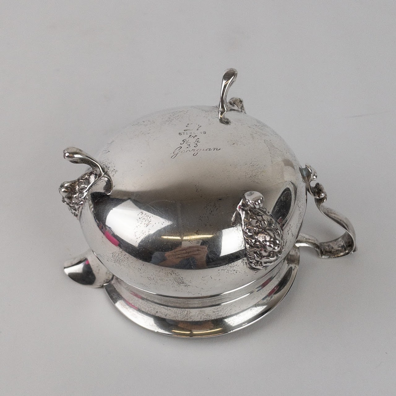 Sterling Silver Poole 'Georgian' Sugar Bowl & Creamer